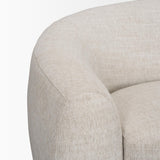 Mercana Valentina Oatmeal Upholstered Curved Sofa