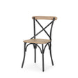 Mercana Etienne Light Brown Wood w/ Iron Metal Dining Chair