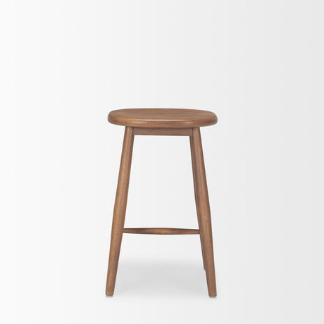 Mercana Ernest Medium Brown Wood Counter Stool