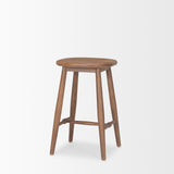 Mercana Ernest Medium Brown Wood Counter Stool