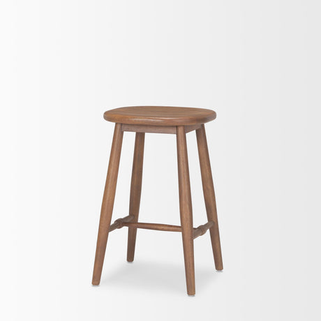 Mercana Ernest Medium Brown Wood Counter Stool