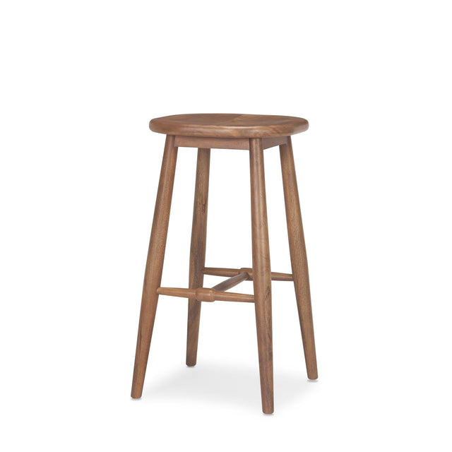 Mercana Ernest Medium Brown Wood Bar Stool