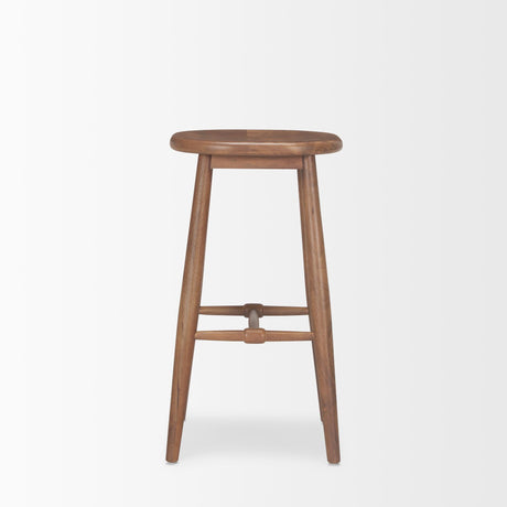Mercana Ernest Medium Brown Wood Bar Stool