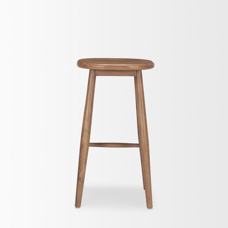 Mercana Ernest Medium Brown Wood Bar Stool