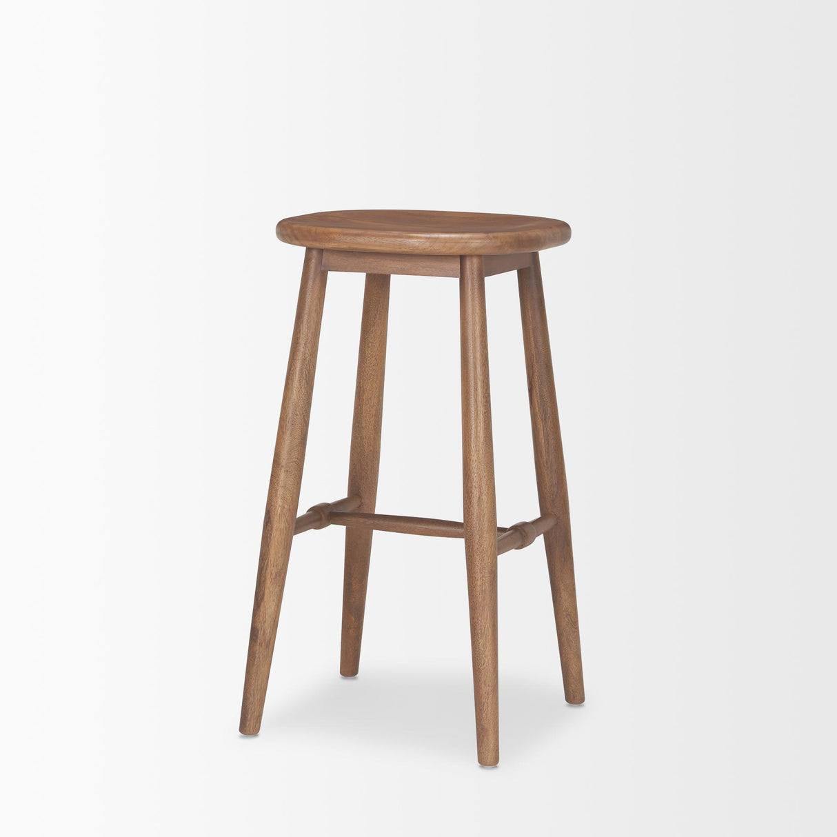 Mercana Ernest Medium Brown Wood Bar Stool