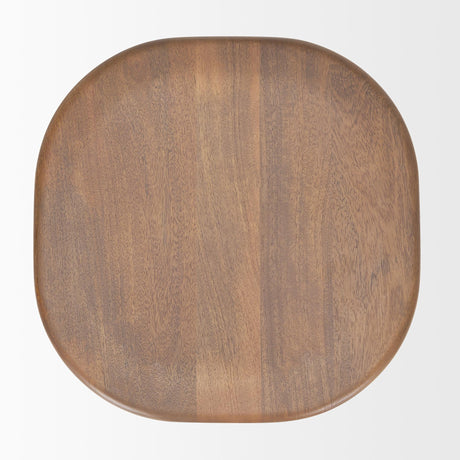 Mercana Ernest Medium Brown Wood Bar Stool