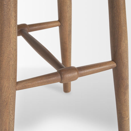 Mercana Ernest Medium Brown Wood Bar Stool