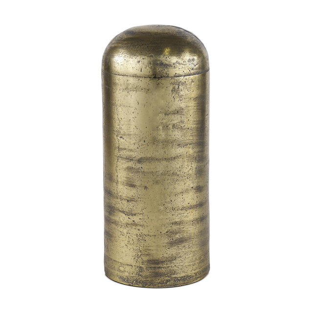 Mercana Quonset Extra Tall Brass Finished Aluminum Metal Pillar Object