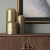 Mercana Quonset Extra Tall Brass Finished Aluminum Metal Pillar Object