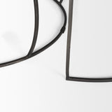 Mercana Clapp Round Light Brown W/ White Wash Wood and Silver Metal Nesting Coffee Tables (Set of 2)