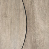 Mercana Clapp Round Light Brown W/ White Wash Wood and Silver Metal Nesting Coffee Tables (Set of 2)