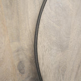 Mercana Clapp Round Light Brown W/ White Wash Wood and Silver Metal Nesting Accent Tables (Set of 2)