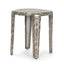 Mercana Randy Textured Silver Nickel Cast Aluminum Metal Accent Table