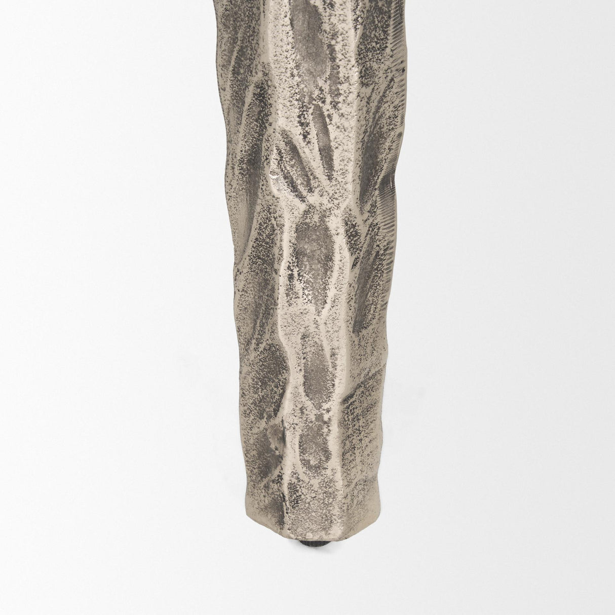 Mercana Randy Textured Silver Nickel Cast Aluminum Metal Accent Table