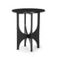 Mercana Sobi Textured Matte Black Round Metal Accent Table
