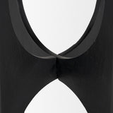 Mercana Sobi Textured Matte Black Round Metal Accent Table