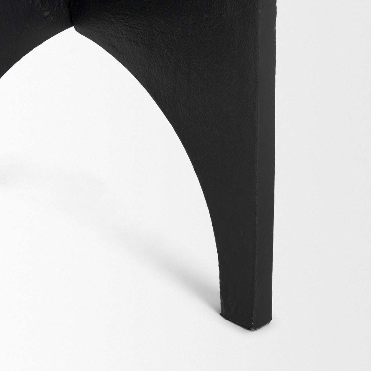 Mercana Sobi Textured Matte Black Round Metal Accent Table