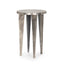 Mercana Maggie Textured Silver Nickel Cast Aluminum Metal Accent Table