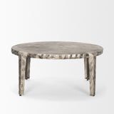 Mercana Randy Silver Nickel Cast Aluminum Metal Coffee Table