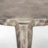 Mercana Randy Silver Nickel Cast Aluminum Metal Coffee Table