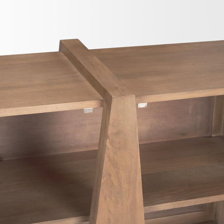 Mercana Eula Medium Brown Wood 4-Door Sideboard