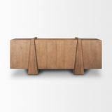 Mercana Eula Medium Brown Wood 4-Door Sideboard