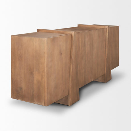 Mercana Eula Medium Brown Wood 4-Door Sideboard