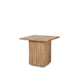 Mercana June Light Brown Wood w/ Fluting Square Side Table