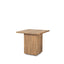 Mercana June Light Brown Wood w/ Fluting Square Side Table