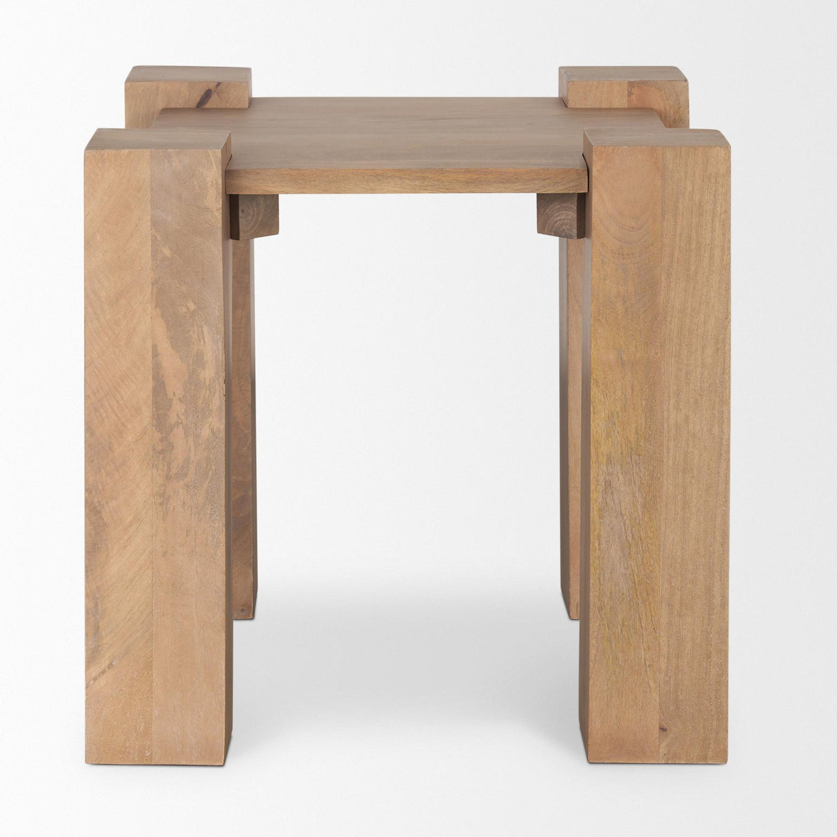 Mercana Beth Light Brown Wood Square Accent Table