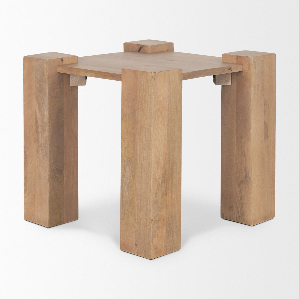 Mercana Beth Light Brown Wood Square Accent Table