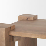 Mercana Beth Light Brown Wood Square Accent Table