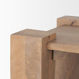 Mercana Beth Light Brown Wood Square Accent Table
