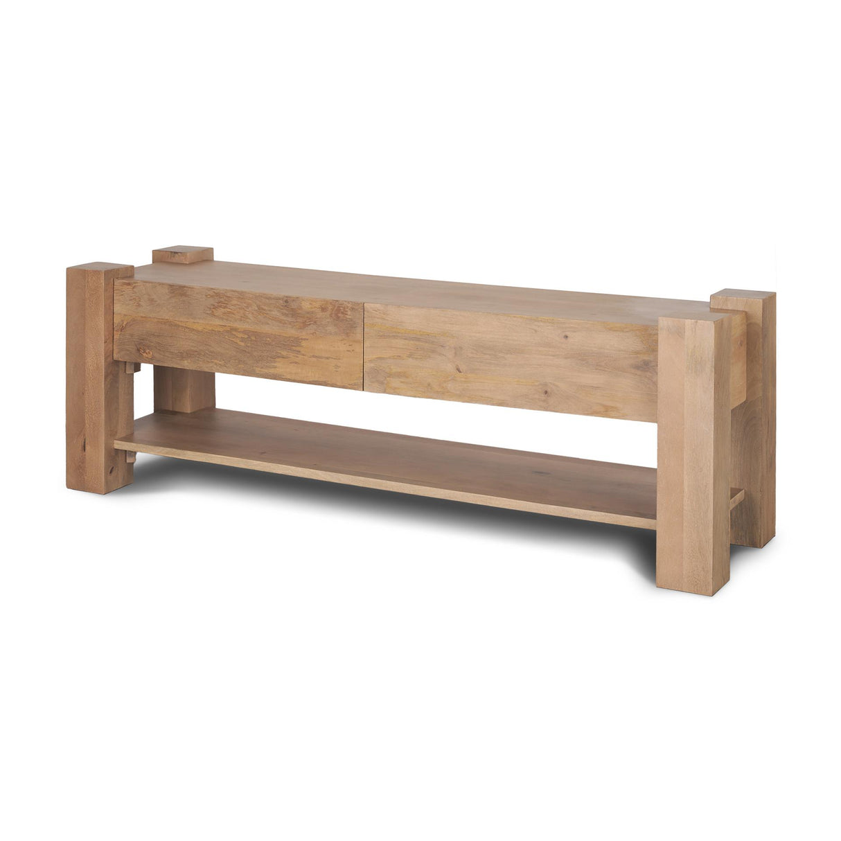 Mercana Beth Light Brown Wood Media Console
