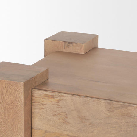 Mercana Beth Light Brown Wood Media Console