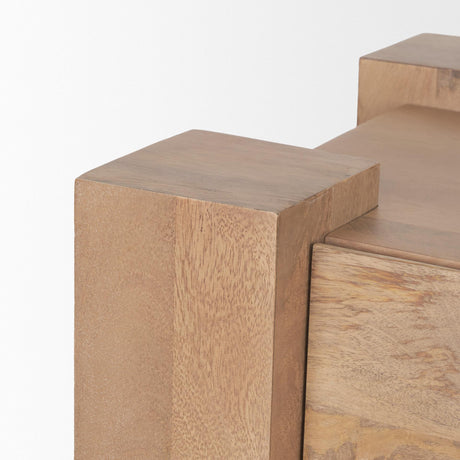 Mercana Beth Light Brown Wood Media Console