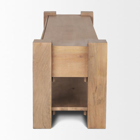 Mercana Beth Light Brown Wood Media Console