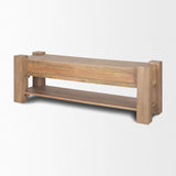 Mercana Beth Light Brown Wood Media Console