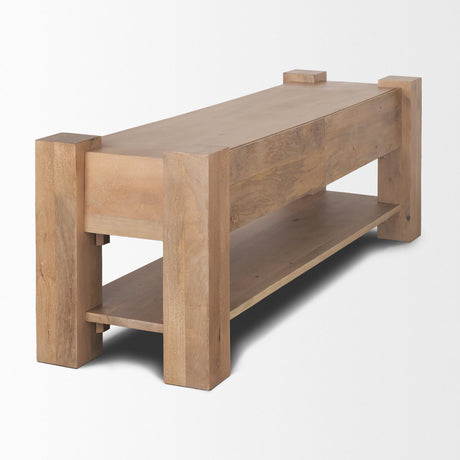 Mercana Beth Light Brown Wood Media Console