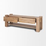 Mercana Beth Light Brown Wood Media Console