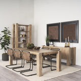 Mercana Beth Light Brown Wood w/ 3 Doors Sideboard