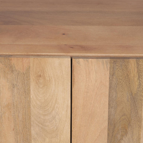 Mercana Beth Light Brown Wood w/ Open and Closed Storage Shelving Unit