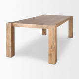 Mercana Beth Light Brown Wood Rectangular Dining Table