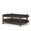 Mercana Romi Dark Brown Wood w/ Bottom Shelf Oval Coffee Table