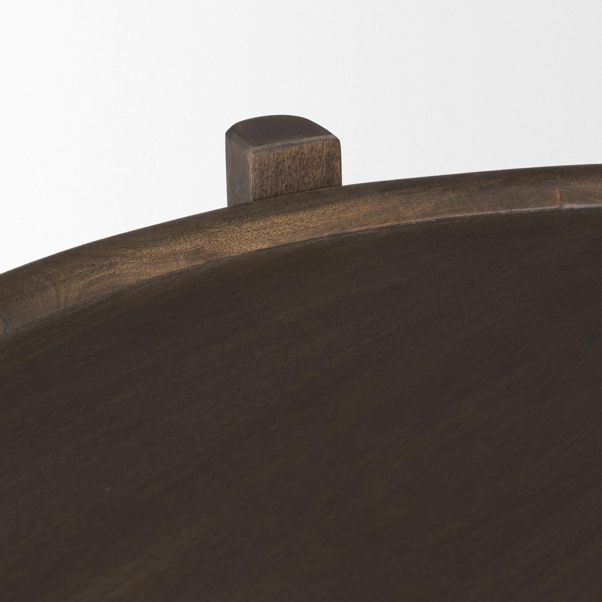 Mercana Romi Dark Brown Wood w/ Bottom Shelf Oval Coffee Table