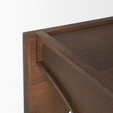 Mercana Laraya Medium Brown Wood w/ Arches End Table