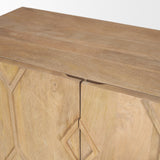 Mercana Heera Light Brown Diamond Motif w/ Shelf Accent Cabinet