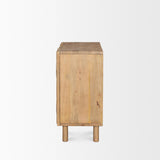 Mercana Heera Light Brown Diamond Motif w/ Shelf Accent Cabinet