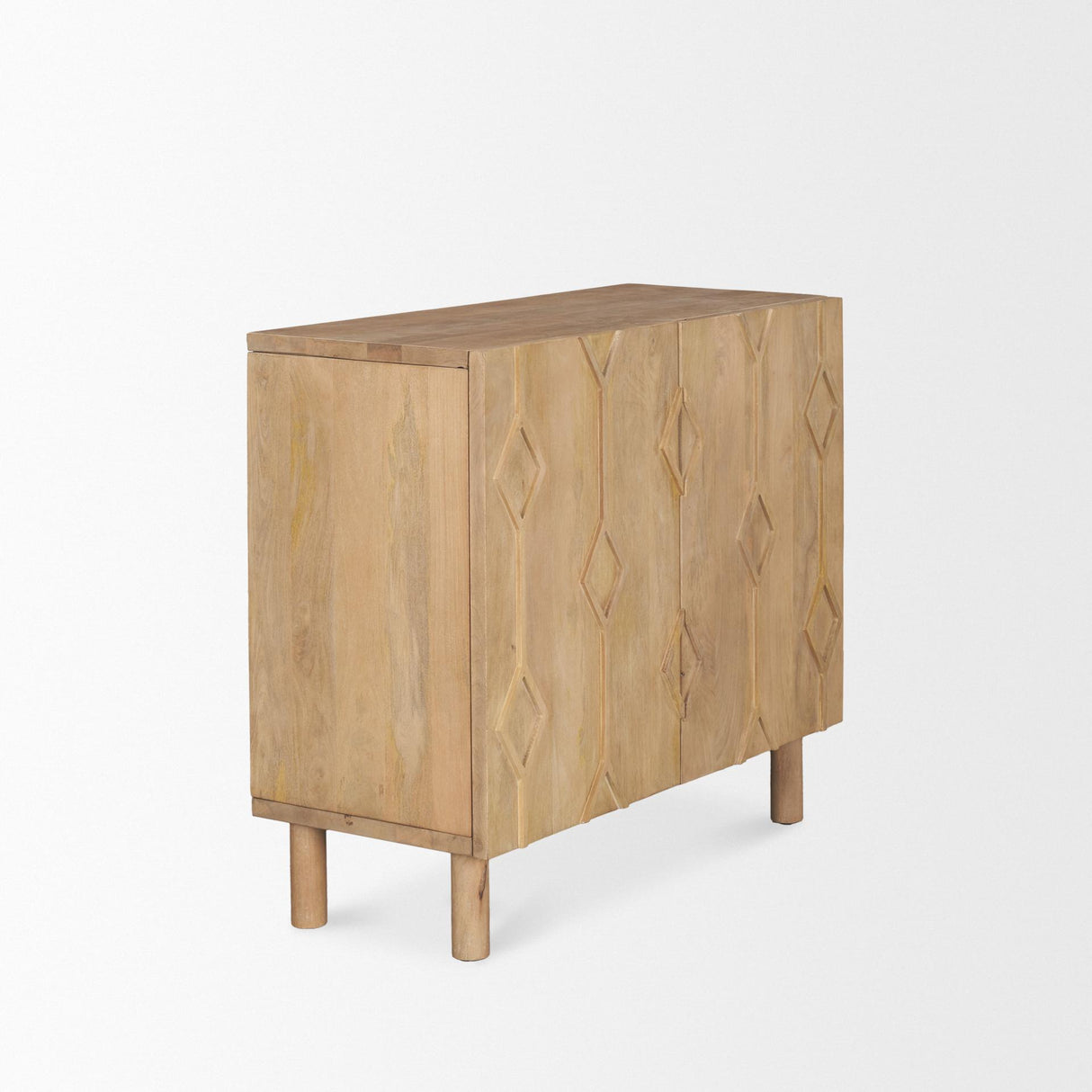 Mercana Heera Light Brown Diamond Motif w/ Shelf Accent Cabinet