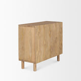 Mercana Heera Light Brown Diamond Motif w/ Shelf Accent Cabinet